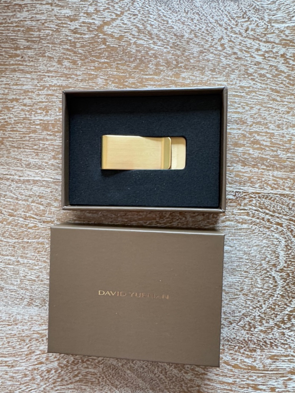 David Yurman Gold logo money clip
